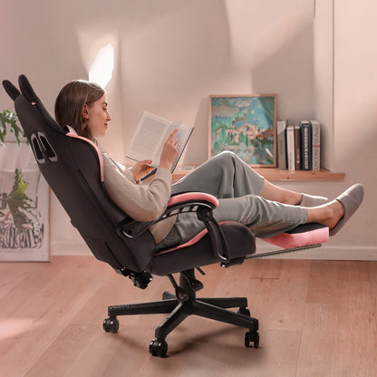 Cat Ear Reclining Gaming Chair with Footrest and Lumbar Support and High Back detail image - detail view 8