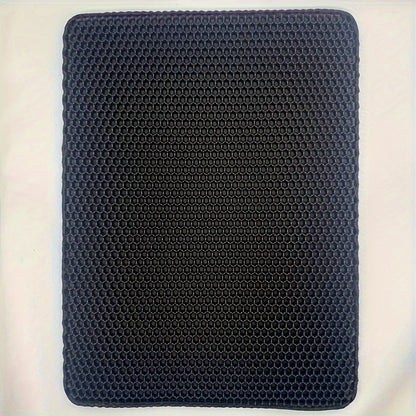 Cat Litter Mat Honeycomb Double Layer - Waterproof Urine-Proof Washable Litter Trapping Mat, Reduces Scatter & Easy to Clean, 2 Sizes & 3 Colors for Indoor Cats