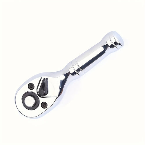 72-Tooth, Quick Ratchet Wrench Set, Socket Wrench- Compact Dual-Direction Short Handle For Auto Repair, 3 Drive Sizes (1/4" 3/8" 1/2") W/Socket Head Tool