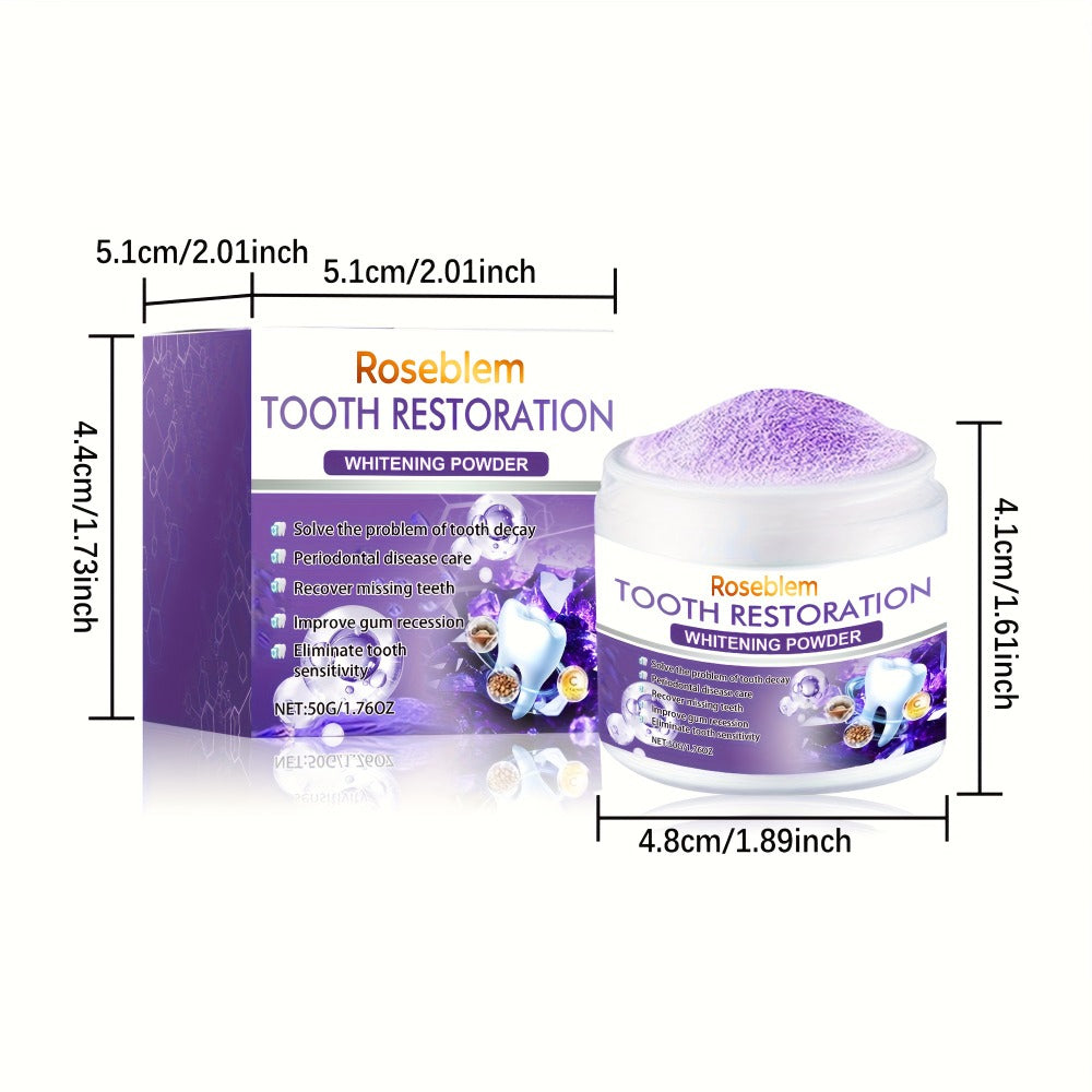 Tooth Repair Mineral Powder with Natural Purple Coating – 2-Pack Remineralizing Tooth Powder for Sensitive Teeth, Gum Protection, Fresh Breath & Daily Oral Care for Adults and Teens