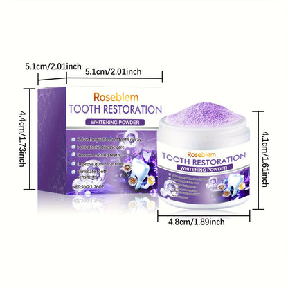 Tooth Repair Mineral Powder with Natural Purple Coating – 2-Pack Remineralizing Tooth Powder for Sensitive Teeth, Gum Protection, Fresh Breath & Daily Oral Care for Adults and Teens