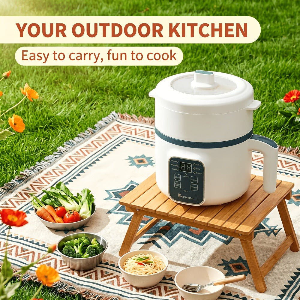 Electric Hot Pot 1.7L Multifunctional | 6 Cooking Modes Steam & Cook Non-Stick Mini Electric Cooker with Overheat & Dry Protection for 1-2 People – Rice, Soup, Noodles & More, Single & Double Layer