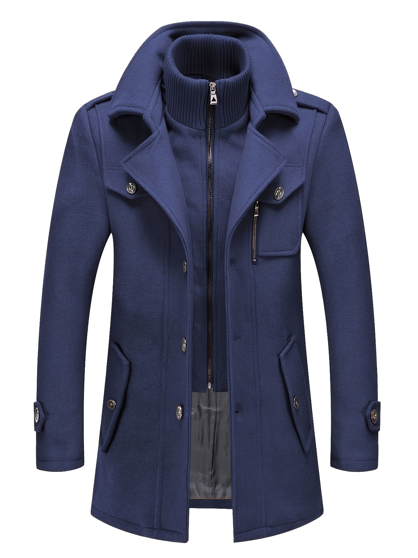 Men's Versatile Fleece Single-Breasted Coat