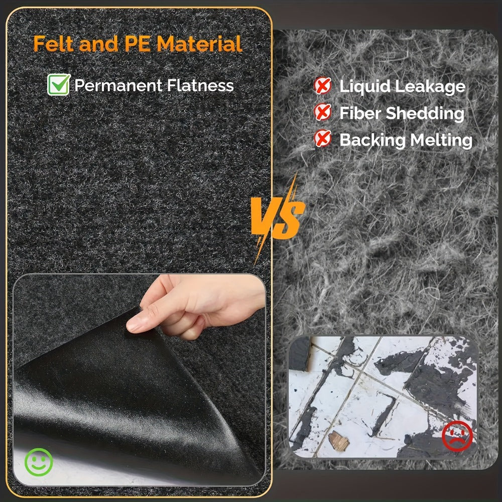 Garage Floor Mat Heavy Duty Oil-Absorbing Non-Slip – Waterproof Washable Workshop Mat for Cars, Trucks, SUVs & Motorcycles, Extra Large 100×180cm or 200×300cm, Trimmable Felt