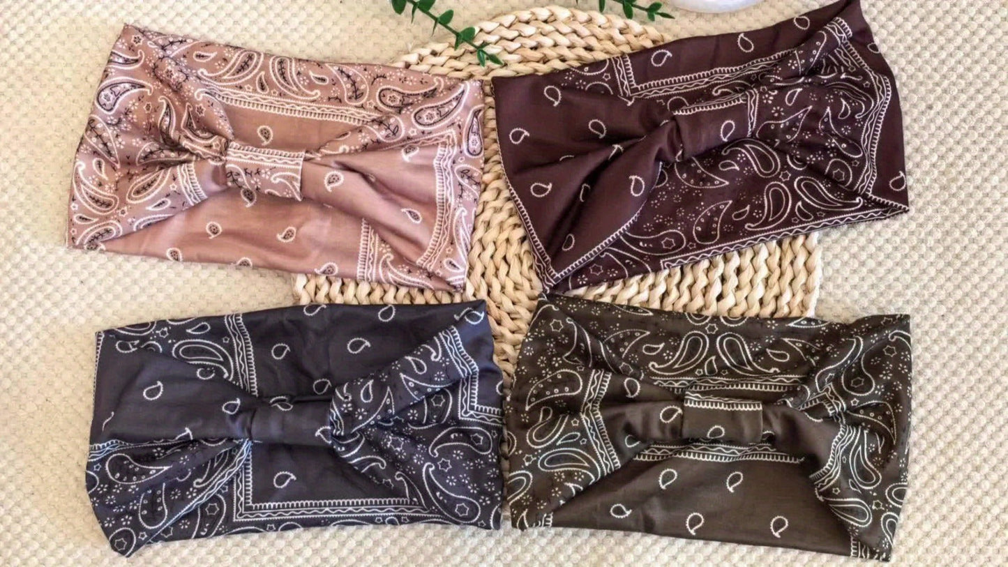 Floral Turban Headbands for Women 8 Pack Non-Slip Elastic Boho Knotted Wide Hair Wrap for Sports Yoga Running Workout Sweatband Moisture Wicking Fashion Hair Accessories Gift Set