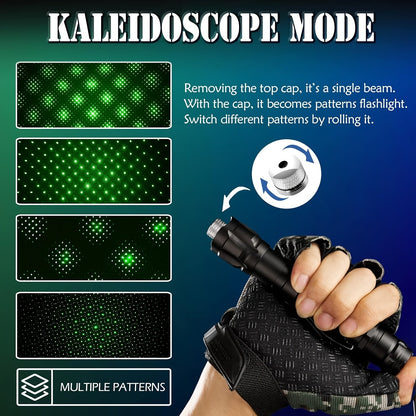 Tactical Laser Pointer with Battery & Charger, Red Green Purple