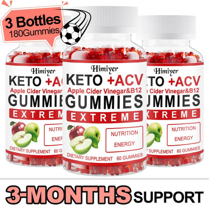 Apple Cider Vinegar Gummies with Pomegranate, Beet Juice & Vitamin B12 — Keto ACV Gummies for Weight Management, Digestion, Energy & Gut Health, Vegan Probiotic Formula, 60 Gummies for Women & Men
