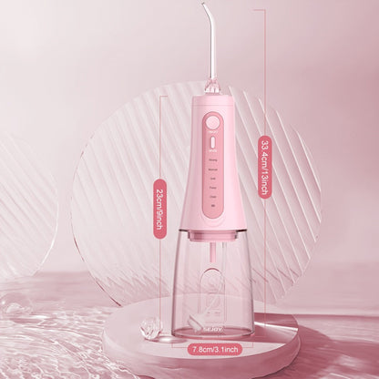 Cordless Water Flosser Oral Irrigator 5 Modes — 6 Interchangeable Tips, IPX7 Waterproof, 350ml Tank, Rechargeable, Ideal for Braces, Bridges & Implants, Home & Travel Teeth Cleaning