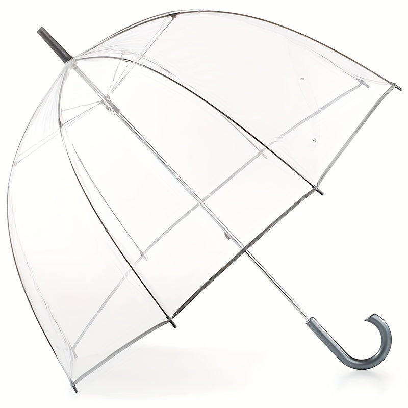 Clear Dome Bubble Umbrella 2 Pack Windproof Rainproof Auto Open 47 Inch Wide Canopy 8-Rib PVC Transparent Umbrella for Weddings Proms Graduations Outdoor Events