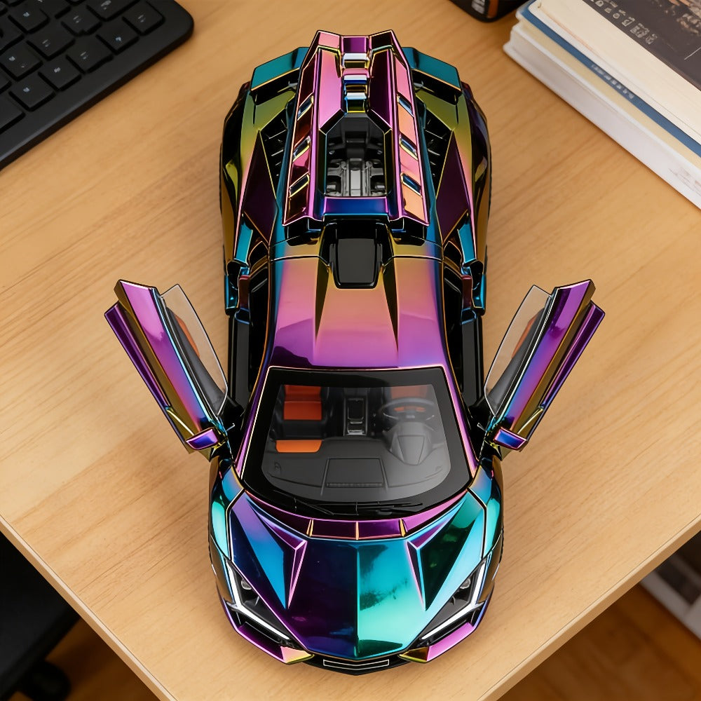 1:24 Scale Die-Cast Sports Car Model Collectible - Zinc Alloy Static Ornament with Realistic Details, Home Desktop Decoration, Gift for Car Lovers Men Adults
