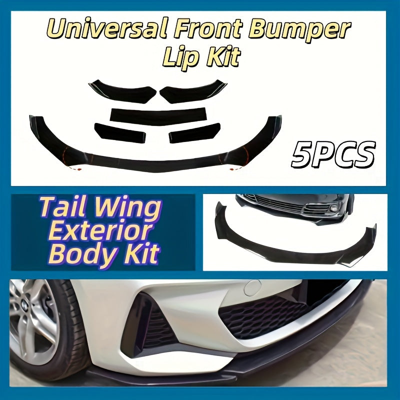 Tail Wing Exterior Body Kit|Rear Wing Kit|Universal Front Bumper Lip Kit|Rear Diffuser|Sedan Rear Trunk Lid Wing|Car Spoilers|Car Modification Tail Decoration|ABS| Universal|Providing Excellent Aerodynamics|Car Accessories|Thicker Version