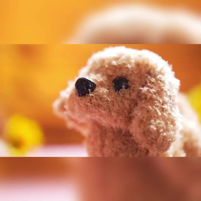 Electronic Plush Puppy Toy Walks Barks Wags Tail – Realistic Robotic Teddy Poodle Dog Stuffed Animal with Gift Box for Kids Toddlers, Interactive Pet Toy Birthday Christmas Gift for Boys Girls Ages 3+