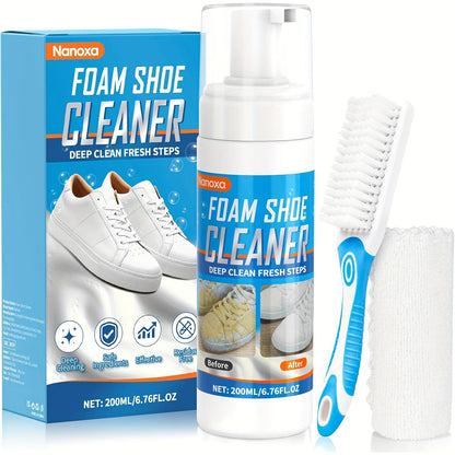 Shoe Cleaner 6 76oz Premium White Shoe Cleaner with Shoe Brush Towel White Sneaker - product view 1