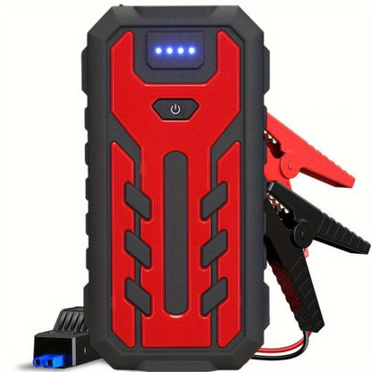 Upgraded 7-in-1 Portable Car Jump Starter – Multifunctional Emergency Battery Booster for 12V Vehicles Up to 2.64gal Gas / 2.38gal Diesel, LED Emergency Light, Available with or without Air Pump