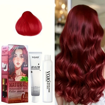Permanent Hair Dye Kit 12 Vibrant Colors with Developer & Applicator Tools Bleach Blonde Ash Grey Ocean Blue Brown Purple Pink Red Golden Black Long-Lasting DIY At-Home Hair Color Cream Set Women