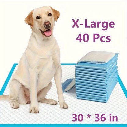Puppy Pee Pads XXL 30x36 Inch 40 Count – 6-Layer Thickened Heavy Absorbent Disposable Dog Training Pads with Polymer Leak-Proof & Quick-Dry Technology for Dogs, Cats & Rabbits