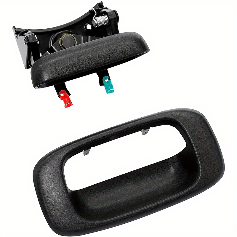 Tailgate Handle Latch And Bezel Trim with Rod Clips Compatible with Chevy Silverado And for GMC Sierra Models from 1999 to 2007, Including Truck Additions And Replacement Parts for Various Latch Numbers