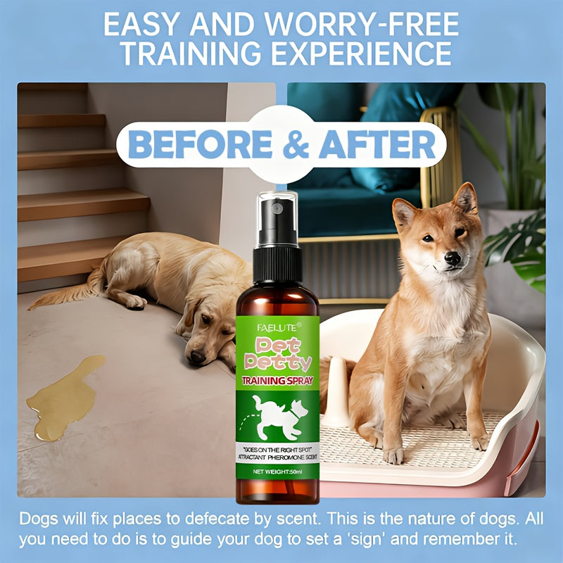 Puppy Potty Training Spray - Pheromone-Inspired Indoor Spot Guidance for Dogs & Cats, Helps Puppies & Kittens Recognize the Right Bathroom Spot Faster, Clean & Non-Messy