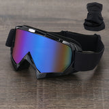 Black frame with colored lenses and headband