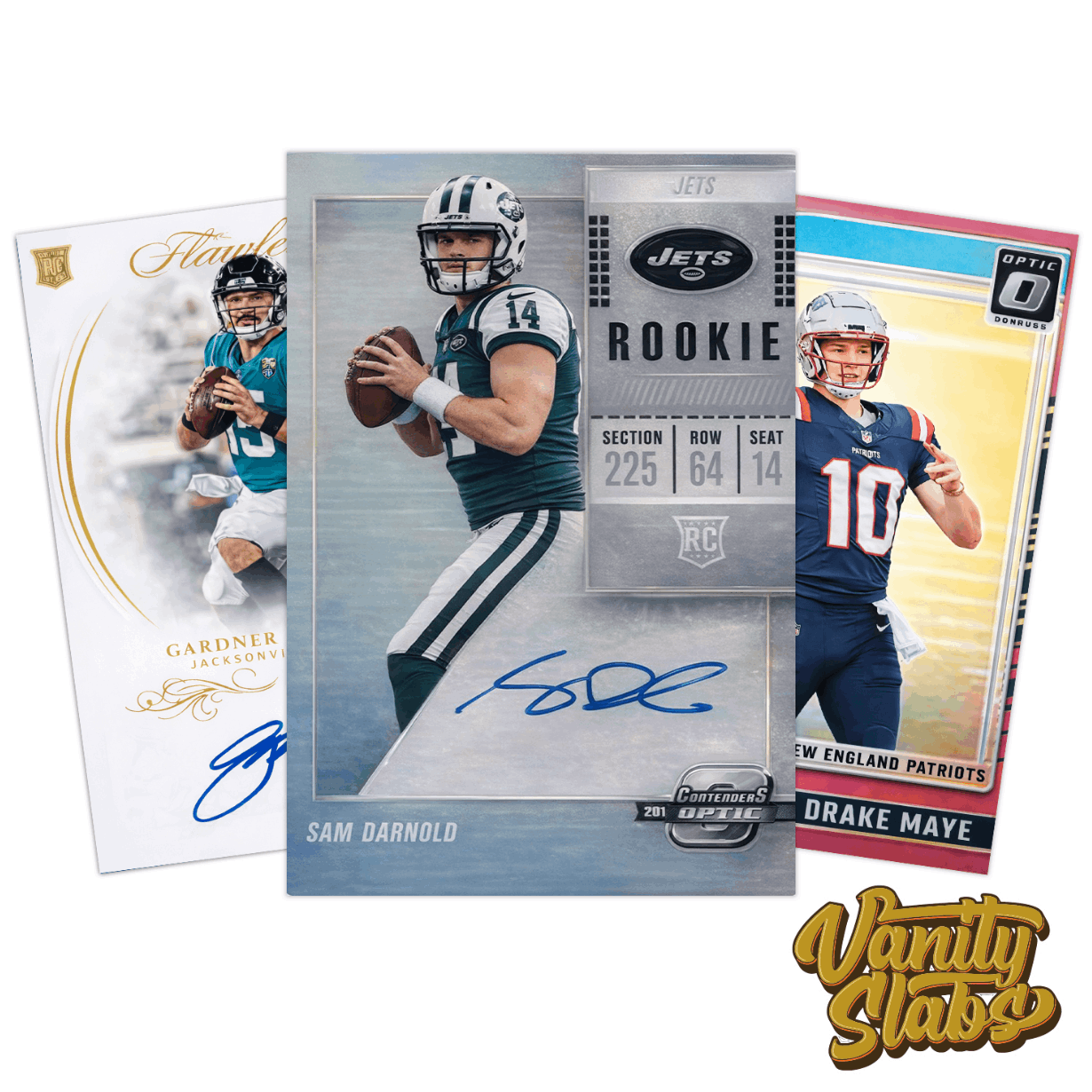 NFL Football Mystery Hit Pack – 3 Sleeved Panini Cards | Rookies, Stars, Inserts & Parallels | Collector Gift for Football Fans, Kids & Hobbyists