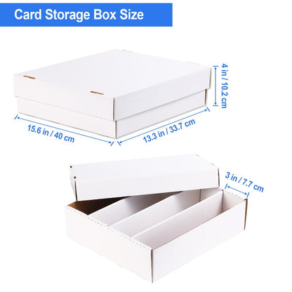 Trading Card Storage Box 3200 Count – Bulk Card Organizer for Baseball Football Basketball Pokemon MTG Sports Cards Available in 1 4 or 6 Pack