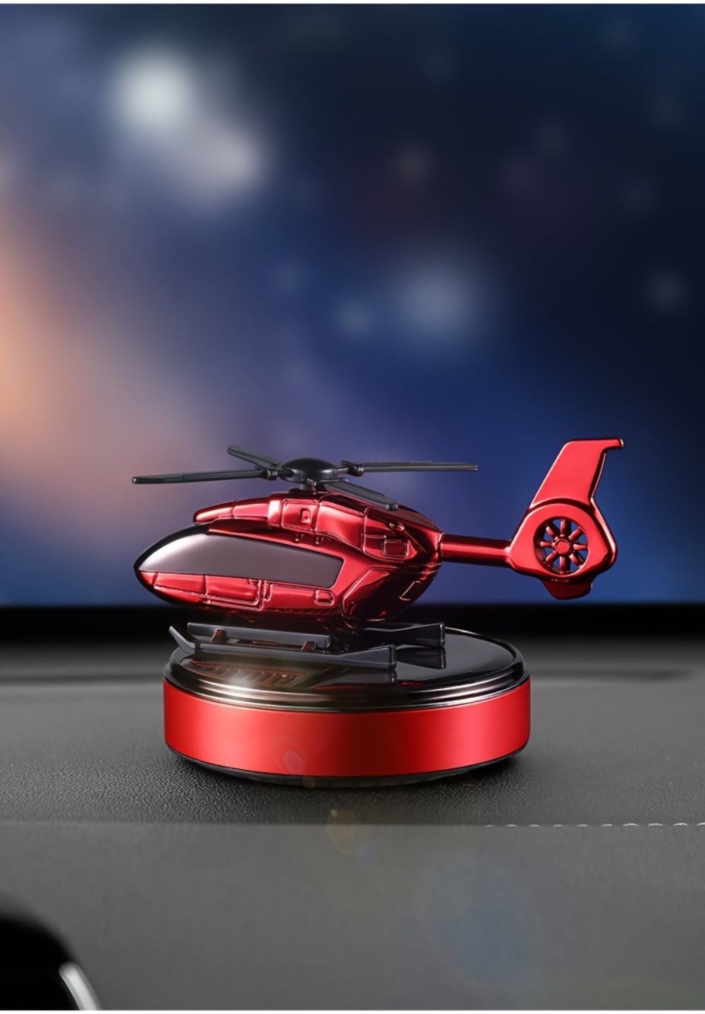 Car Air Freshener Solar Aromatherapy Diffuser Dashboard Helicopter Decoration Perfume Deodorant Auto Interior Accessories Gift for Men Women Alcohol-Free Essential Oil Scent