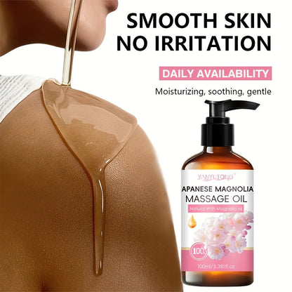 Cherry Blossom Couples Massage Oil with Glycerin 100ml - Nourishing Hydrating Aromatherapy Body Oil Natural Relaxing Floral Scent All Skin Types