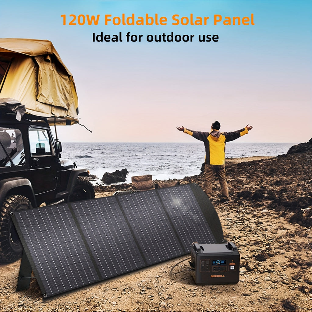 LVYUAN 400W/200W/120W Solar Battery Folding Panel with Adjustable Bracket Solar Panel for RV, Cruise Ship Yacht, Travel, Outdoor Adventure, Power Station, Camping, Solar Generator
