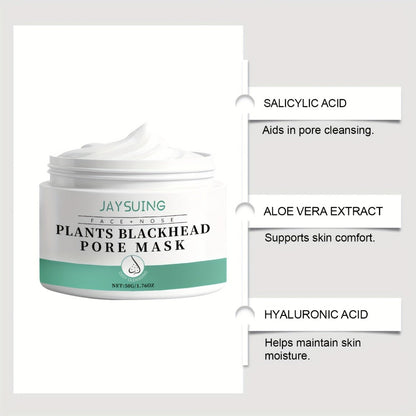 Blackhead Peel-Off Nose Mask 50g with Hyaluronic Acid, Salicylic Acid & Aloe Essence – Deep Pore Cleansing Strips for Smooth Skin, Daily Use