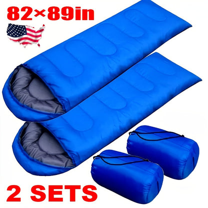 Lightweight 4 Season Sleeping Bag Envelope Design with Drawstring Closure Adjustable Hood Strap Portable Camping Sleep Bag for Backpacking Hiking Mountaineering Travel Indoor Outdoor