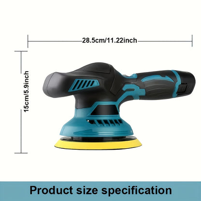 Wireless Car Buffer Polishing Machine | 8-Speed With Up To 5000 Rpm, 6-Inch Touch Screen Buffer, Equipped With Rechargeable Lithium Battery And Charger, For Car Detailing And Scratch Removal