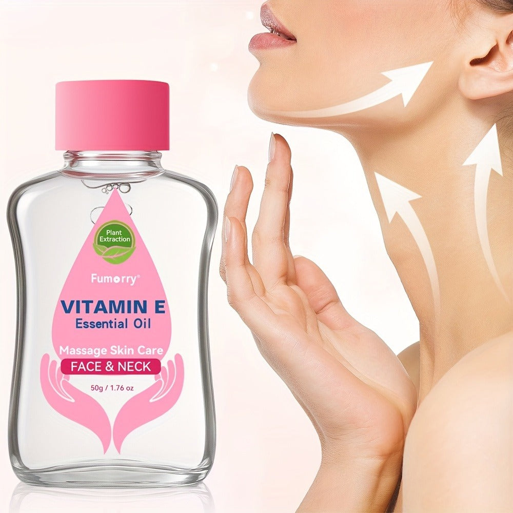 Vitamin E Essential Oil for Face, Neck & Body – Natural Multi-Plant Extract Moisturizing Firming Nourishing Skincare Serum, Hydrating Massage Oil for All Skin Types, Korean Skin Care – 50ml