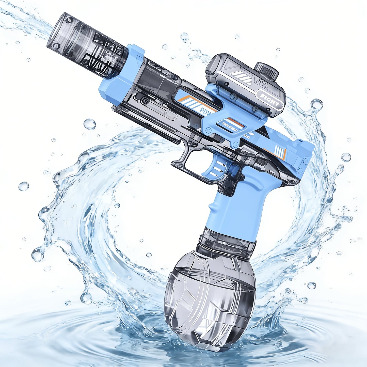 Kids Electric Water Gun with Sound Effects for Ages 3-6 – Automatic High Capacity Squirt Blaster Long Range, Toddler Summer Outdoor Pool Beach Backyard Party Toy, Birthday Gift for Boys Girls, 2-Pack Option