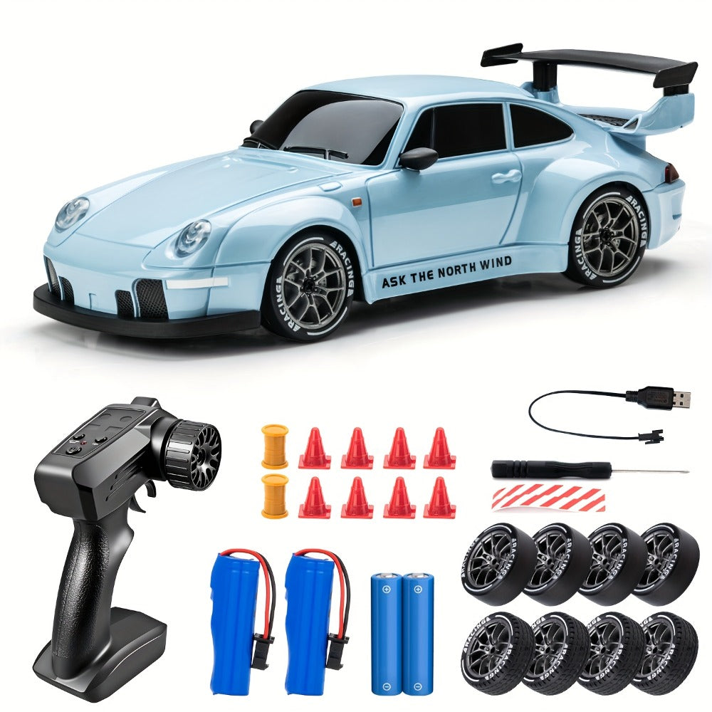 Drift RC Car 1:24 Scale S814 High-Speed 360° Spin Remote Control Stunt Car for Kids Teens Adults – Indoor Outdoor Drift Vehicle Toy, Birthday Christmas Gift, 5 Colors Grey Orange Blue Green Purple