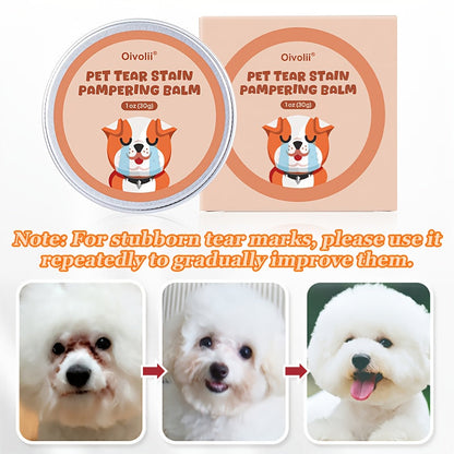 Pet Tear Stain Remover Balm – Gentle Non-Irritating Eye Cleaner for Dogs & Cats, Effectively Cleanses Tear Stains & Eye Discharge, 30g