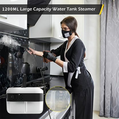 High Temperature Pressurized Steam Cleaner Handheld Portable Steam Cleaning Machine Set with Brush Heads & Glass Scraper - Multi-Surface for Kitchen, Bathroom, Furniture, Car & Tile Grout, Multiple Colors