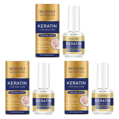 Keratin Nail Polish Strengthener 3pcs – Aloe Vera & Lavender Moisturizing Treatment for Dry Brittle Peeling Nails, Instant Hydration, Korean Skincare Formula, Natural Nail Care for Hands & Fingernails