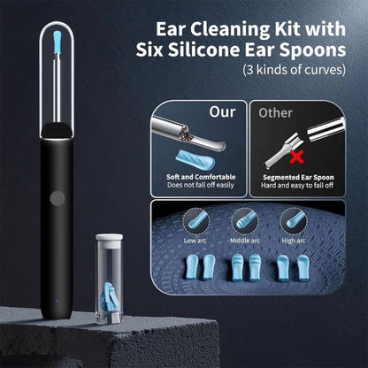 Visual Ear Pick Set 7-Piece Earwax Removal Tool with Camera and Light – Ear Pick Covers Included, Compatible with All Smartphones, Safe Home Ear Cleaning Kit for Adults