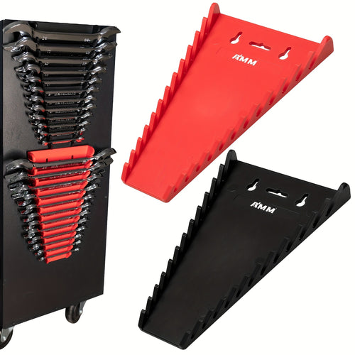 [Magnetic | Organizer] AMM 2pcs Magnetic Wrench Organizer | 24-Slot Magnetic Wrench Holder for Tool Box Drawers & Wall Mounting | SAE (1/4" - 1-1/16") and Metric (6mm-24mm), Great Gifts