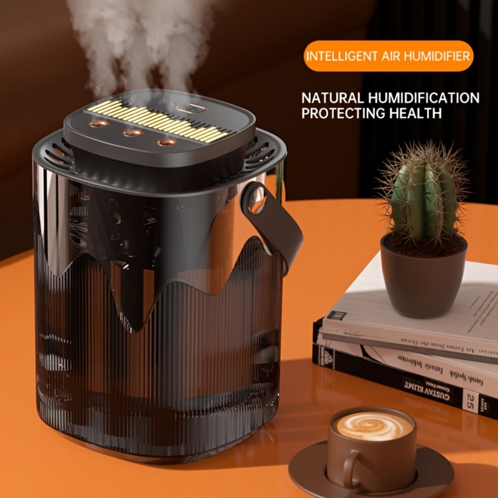 Large Capacity Desktop Humidifier with Night Light – 101oz 3-Nozzle USB Rechargeable Cool Mist Humidifier for Bedroom, Office, Dorm & Home, Quiet Air Humidifier with LED Night Light, Holiday Gift
