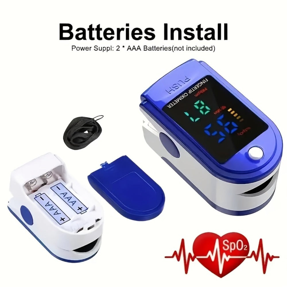 Finger Pulse Oximeter with Large Display, Athletic & Aviation Grade Blood Oxygen Saturation Monitor, Accurate SpO2 & Heart Rate Meter for Sports Fitness Home Health Monitoring – Available in Sets