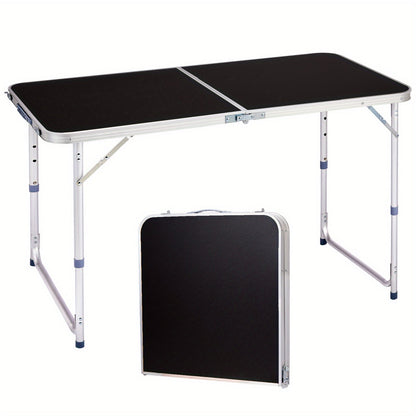 Outdoor Folding Picnic Table – Aluminum Alloy Rectangle Camping Table, Lightweight & Durable, Multi-Size 3ft/4ft for Patio, Backyard & Camping
