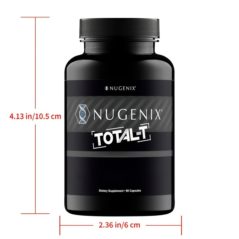 Total-T Testosterone Booster for Men — Daily Vitality & Hormone Support Capsules | Natural Energy, Strength, Stamina & Overall Male Health Formula | 90 Capsules