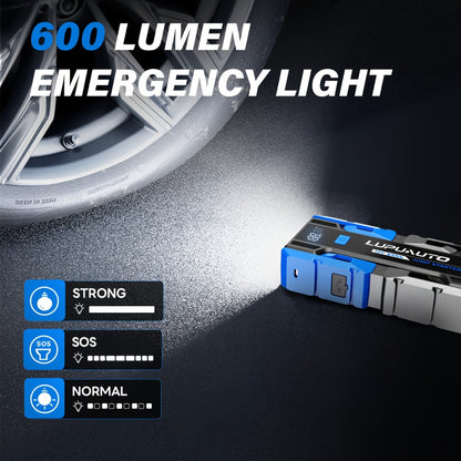 5000A Portable Jump Starter for Gas up to 9.0L Diesel up to 7.0L - Compact Car Battery Booster Pack with Digital Display LED Emergency Light
