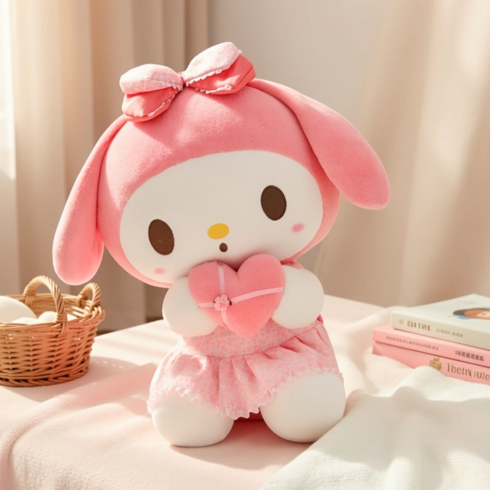 Kawaii Sanrio Plush Toy 12 Inch – Hello Kitty Kuromi My Melody Stuffed Animal Doll for Girls Kids Teens, Soft Huggable Kawaii Character Gift Birthday Christmas Valentine