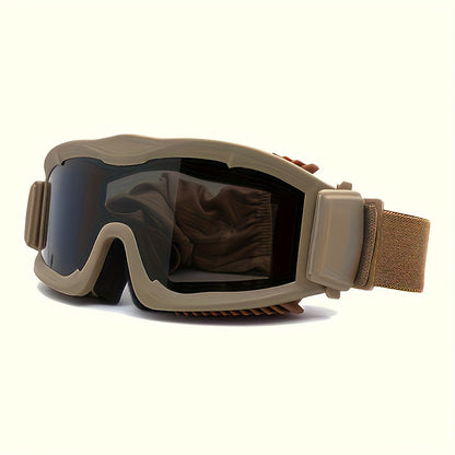 Polarized Off-Road Goggles Windproof – Wide Field of View, Anti-Fog, Durable Sports Glasses for Desert Snow Sand Outdoor Motorcycle Cycling Hiking