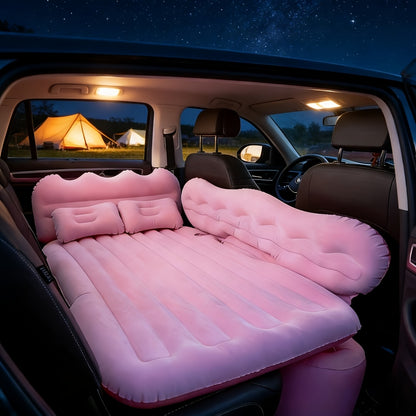 Inflatable Bed, Convenient Car Inflatable Bed - Including Storage Bag And Tool Kit, High Aesthetic And Comfortable Inflatable Car Bed, Outdoor Inflatable Bed, Car Additions, Soft And Skin Friendly Plush Folding Design