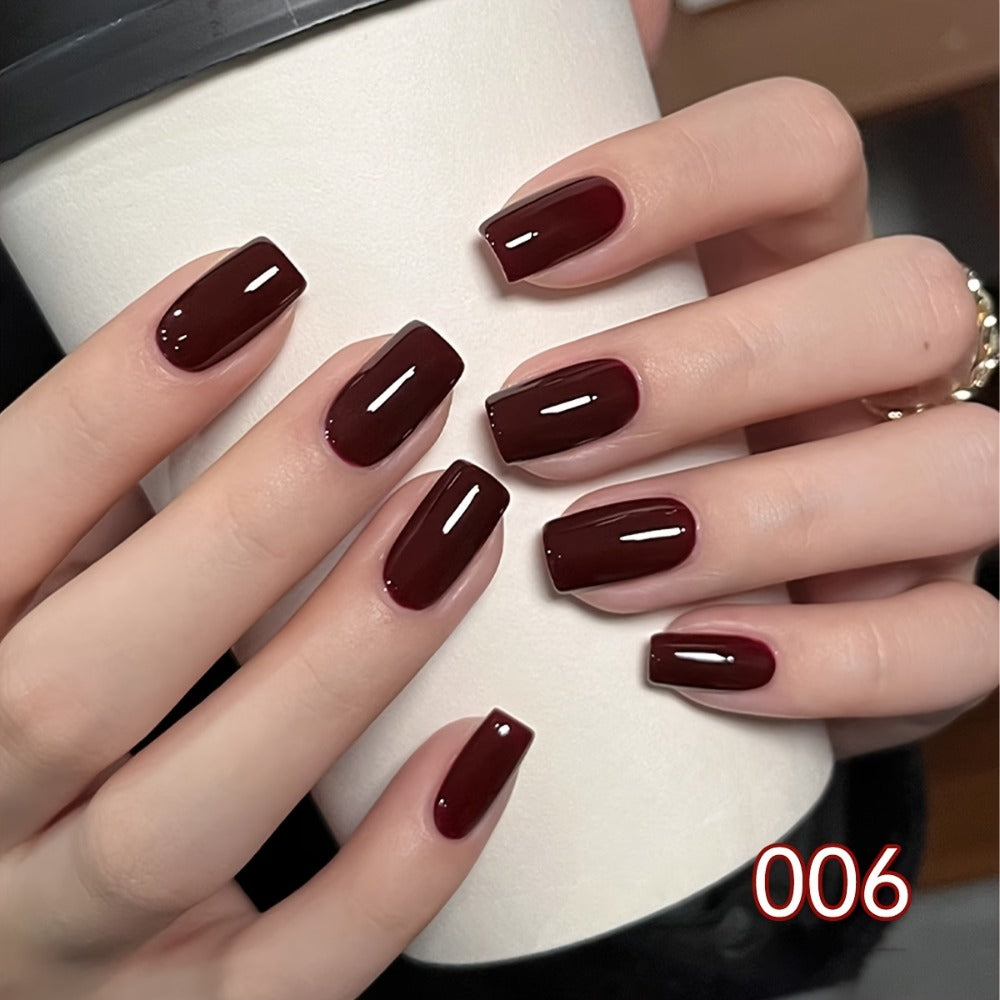 Gradient Gel Nail Polish Set 9pcs Ancola Red Collection – High Saturation Solid Gel, Shiny Gloss Finish, LED Curable Multifunctional Nail Gel | Spring Summer Ombre DIY Manicure Kit for Women