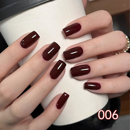 Gradient Gel Nail Polish Set 9pcs Ancola Red Collection – High Saturation Solid Gel, Shiny Gloss Finish, LED Curable Multifunctional Nail Gel | Spring Summer Ombre DIY Manicure Kit for Women