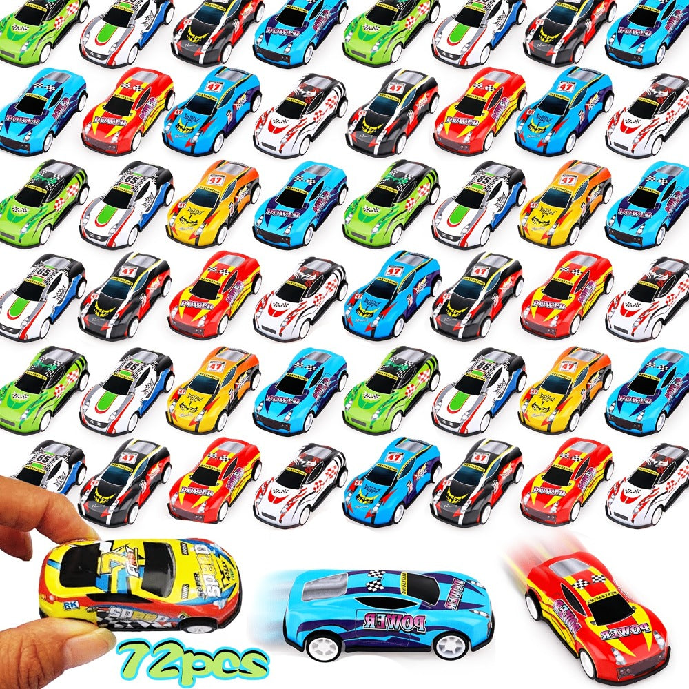 Pull Back Cars Bulk 72 Pack – Mini Race Cars Pull Back and Go Toy Vehicles for Kids Birthday Party Favors, Goodie Bag Fillers, Classroom Prize Box, Easter Basket Stuffers & Carnival Prizes